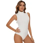 body coton col roulé femme