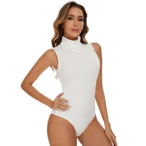 body coton col roulé femme