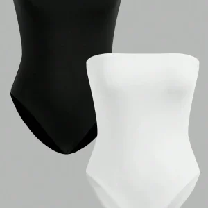 body sans manche femme bustier uni noir