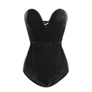 corset en velours femme