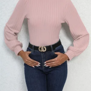 body côtelé à manches larges pour femme