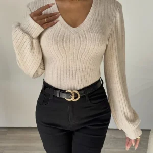 body côtelé chaud pour femme