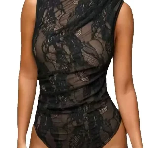 body sans manche femme dentelle