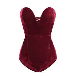 body velours femme corset