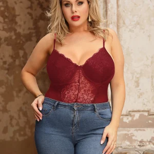body dentelle glamour grande taille pour femmes