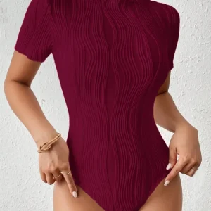 body sans manche femme bordeaux