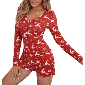 body femme manches longues pour Noël