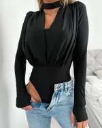 body chemise femme ras de cou