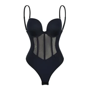 body noir femme bretelle
