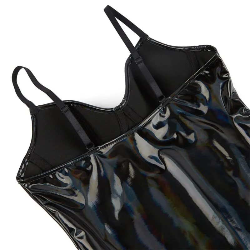 body en simili cuir femme