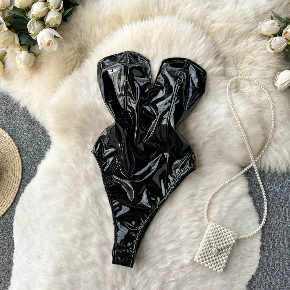 Body femme effet simili cuir – Image 19