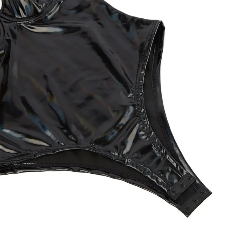 body tendance en cuir noir