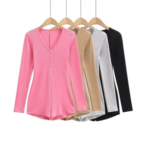 body femme coton manche longue