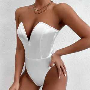 body blanc femme bustier