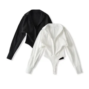 Body chemise femme rayé ample avec string