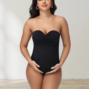 body bandeau noir grossesse élégant